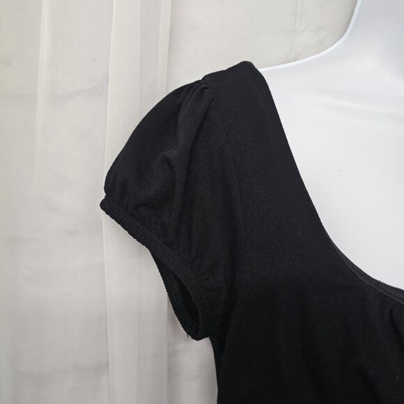 Vintage Iz Byer Dress Y2K Black Denim Retro Bodycon 11 - Picture 3 of 14